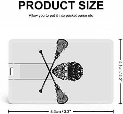Cartão de lacrosse preto USB 2.0 Flash Drive 32g/64g Padrão Impresso engraçado