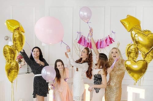 [10 pacote] Balões de papel alumínio do coração, 18 Mylar Balloons Decorações de alumínio para festa de aniversário/festa de casamento/noivado/celebração/férias/show/festa atividades