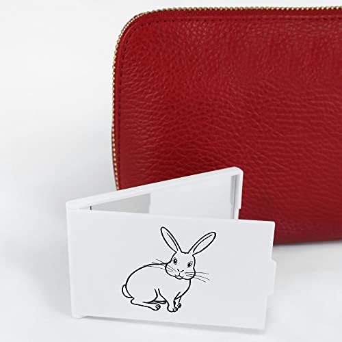 Azeeda 'Sitting Rabbit' Compact/Travel/Pocket Makeup Mirror
