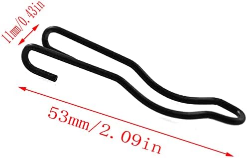 LQ Industrial 2pcs carrega clipe de bolso de fios 53mm preto de aço inoxidável de aço de faca de faca para spyderco