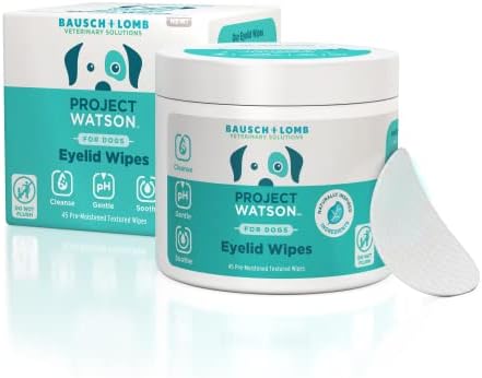 Projeto Watson Dog Eyelid Toiles, tecnologia micelar que limpa e hidrata, contém hialuronan, um eletrólito, aloe e alcaçuz, paraben e fragrância, 45 lenços texturizados pré-agendados
