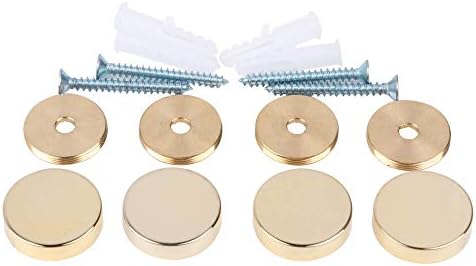 Parafusos de espelho, pregos de espelho decorativo de tampa de latão, 1 , ouro polido, 4 pacote
