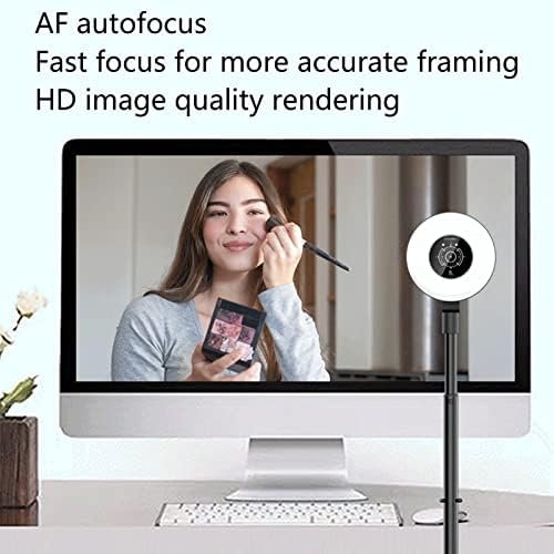 HD Webcam, câmera USB com microfone de redução de ruído retrátil, web cam de foco automático para laptop de computador para desktop