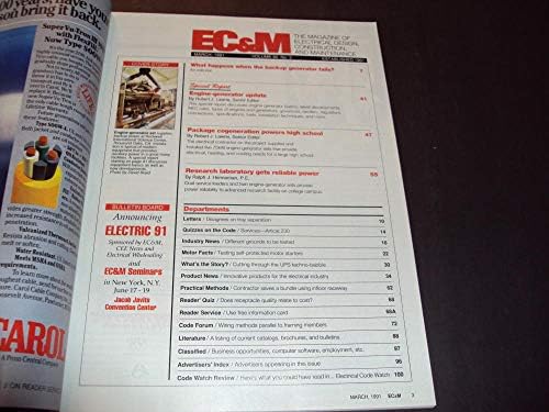 EC e M Electrical Mar 1991 Relatório Especial Geradores de Motores