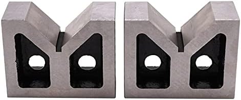 Kolesso 2 PCs 90 graus de ferro fundido V-Block 3 x 1-5/16 x 2-3/8 V Bloco sem grampo-prata