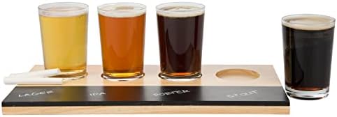 Conjunto de amostrador de voo de degustação de cerveja - 2 pacote inclui oito copos de cerveja artesanal de 6 oz