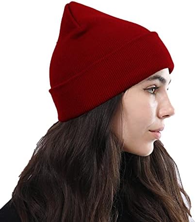 Uiegar giretas chapéu para homens mulheres algemadas chapéus de inverno tricotar tampa de crânio quente