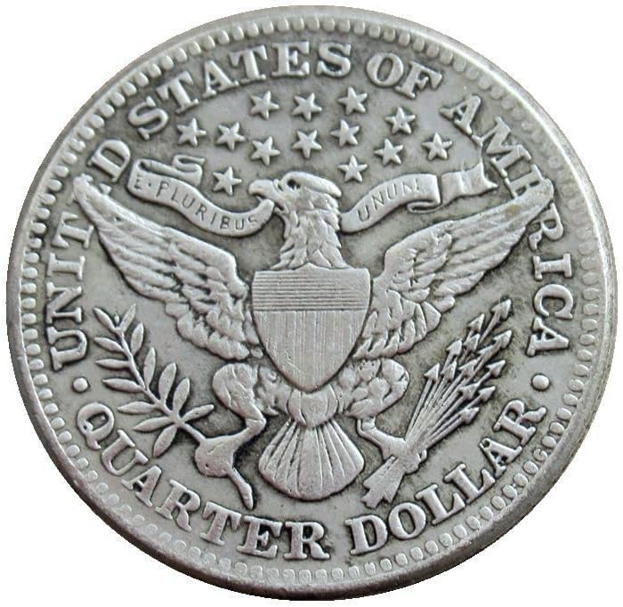 Replica de prata de 25 centavos de 25 centavos de 1909 moeda comemorativa
