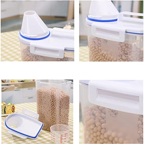 Yiwula 2pcs Rice Bin 2L Rice -recipiente de arroz, dispensador de grão seco de recipiente de cereal hermelo