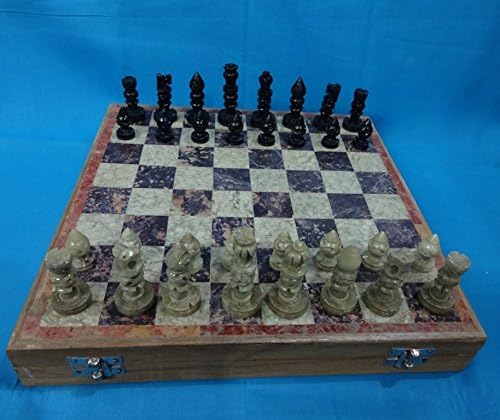 Craftslook de 10x10 polegadas conjunto de xadrez de mármore gorara peças de pedra gorara tocam e presentes novos