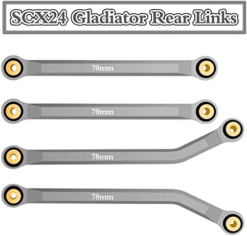 OGRC SCX24 Links de folga de alta altura links de folga traseira de meio set-4 para axial SCX24 Gladiator AXI00005