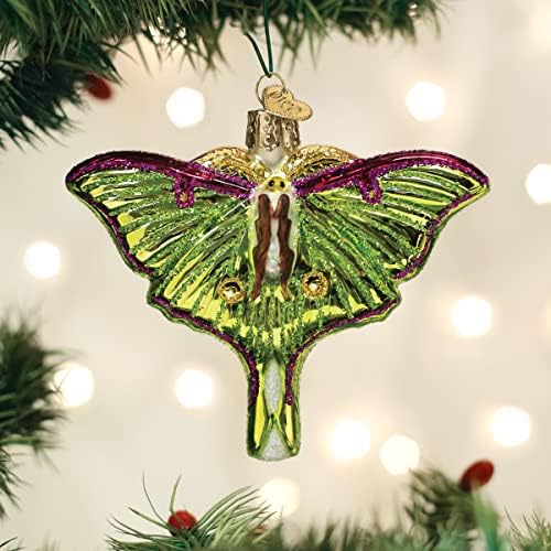 Old World Christmas Luna Motith Glass Blown Ornament for Christmas Tree