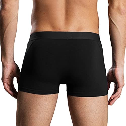 BMISEGM Boxer shorts masculinos Tamanho da cor da cor da cintura sólida confortável e elástica de roupa íntima masculina