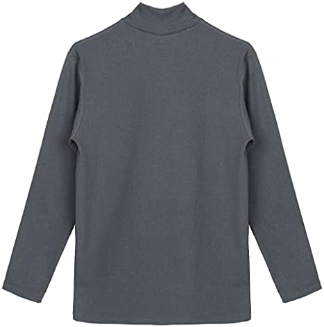 GPPZM Termal Roufera Top para homens Cor Solid Warm elástico de manga longa Camisa de gola alta