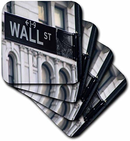 3drose Wall Street Cerâmica Monta russa, conjunto de 4