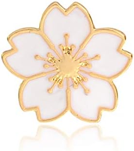Rostivo Cherry Blossom Pin Pin Pins de esmalte para mochilas Broche de flores pequenas para mulheres e meninas
