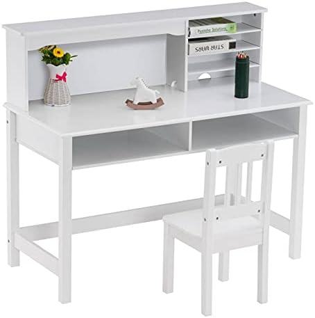 NA Painted Student Table and Chair Conjunto A, White, de 5 camadas, multifuncional