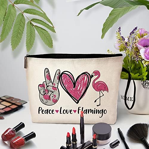 Zhantuone Paz Love Saco de maquiagem flamingo ， para meninas Flamingo Parti