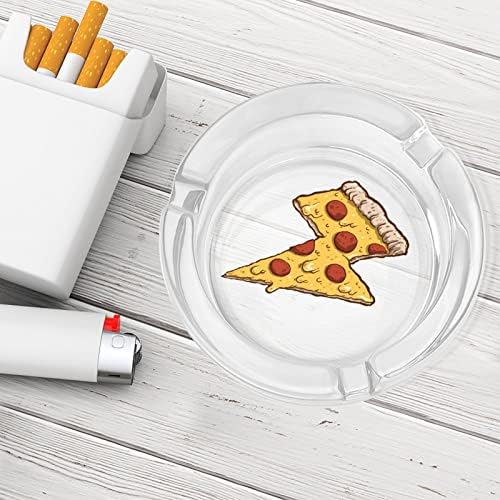 Thunder Cheesy Pizza fumando cinzas de vidro de vidro de cigarro bandeja de cinzas de cigarro