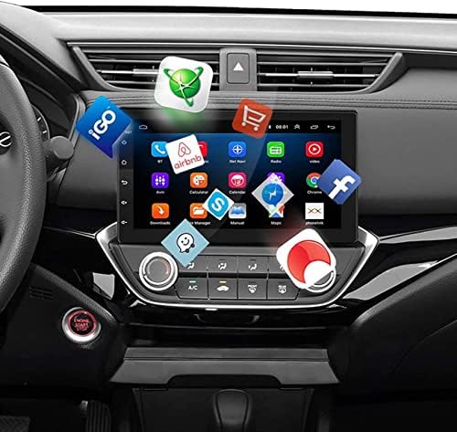Auto Multimedia Player Android 9.1 Sistema de navegação automática de 9 polegadas Radio de carro Touchscreen para T.OY.OTA Vitz Car suporta Bluetooth/Multimedia, 4g+64g-quad-core