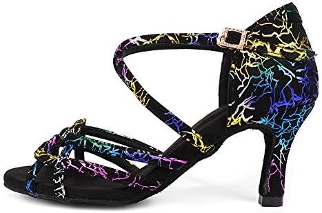 Sapatos de dança latina coloridos femininos de dkzsyim