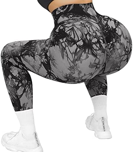 Ruuhee Women Women Workout Freamless Workout Leggings Scrunch Butt High Salt
