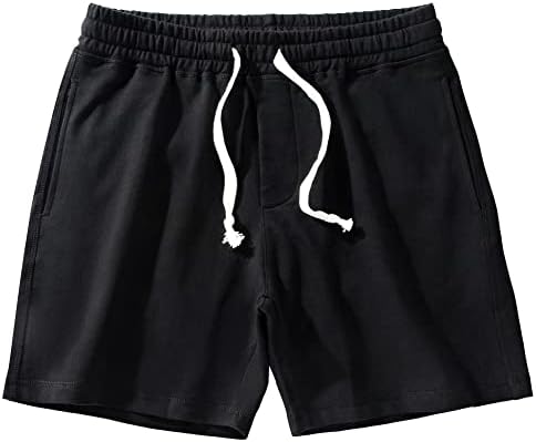 Arloesi mens 5,5 shorts de academia atlética shorts de suor de algodão com bolsos