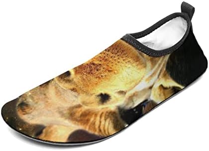 Sapatos de esportes aquáticos de girafas de girafa de neon para a praia Surf Water Slip-On Slip-On Aqua meias para homens