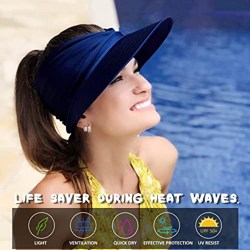 Chapéus femininos do Sun Sun Visor, Caprot Sun Caprot Baseball SunHats SunHats com Proteção UV, Chapéus Sol para Meninas Praia