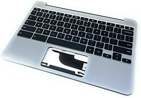 Tampa superior de laptop de prata de substituição Conjunto de palm -tex de teclado inglês 13NL0971am0232 para asus Chromebook