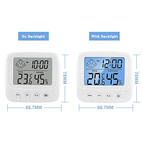 SXNBH Digital LCD INEROIROIROLETO Conveniente Sensor de temperatura Medidor de umidade Termômetro Medidor Higrômetro
