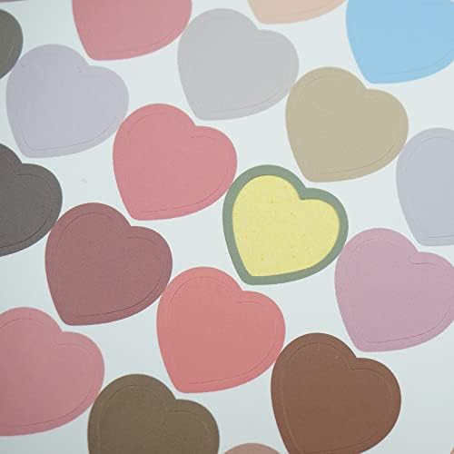SaktopDeco 10 folhas de estilo rosa em forma de coração adesivos pequenos com rótulos de coração dos namorados para