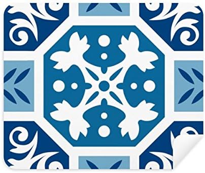Marrocos Decorativo de limpeza de padrão azul Limpador de tela 2pcs Camurça tecido