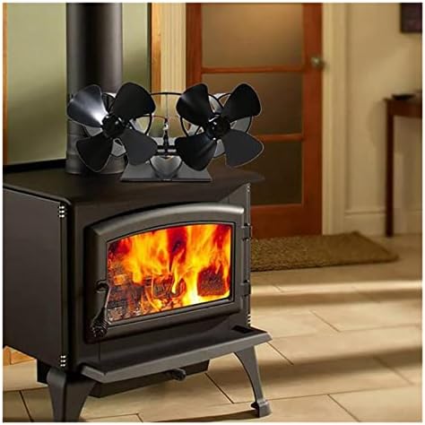 Gayouny Double Motors Wood fogão 8- ventilador de tamanho pequeno, calor silencioso de fogueira de calor quente