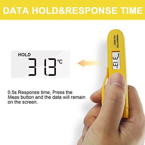Mini termômetro digital caneta, mini -medidor de temperatura infravermelha testador -22 ~ 527 ℉, leitor de caneta temperada sem
