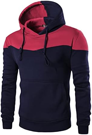 Contraste de colorido contraste de cor com capuz de peito pesado bloco de lã Sweatshirt moda esporte atléticos moletons