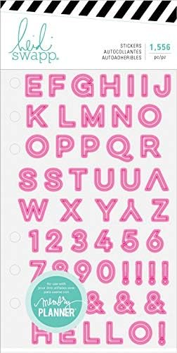 Heidi Swapp 314499 Color Livro de adesivos para planejador de memória fresca-alfabet, multi