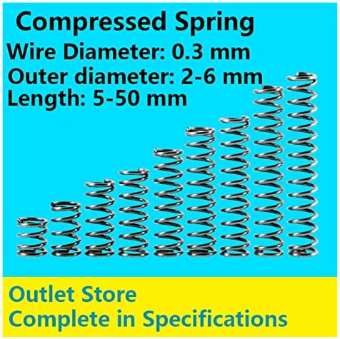 As molas de compressão são adequadas para a maioria dos reparos I Retorno Retorno Pressão Mola Spring Fio de mola Diâmetro de 0,3