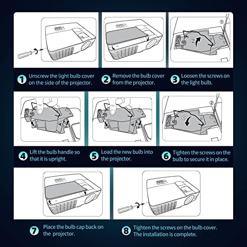 Gzwog NP16LP 60003120/NP16LP-UM 100013229 Replacement Projector Lamp Bulb with Housing for M260WS/M260XS/M300W/M300WS/M350X/M361X/UM280W/UM280Wi/UM280X/UM280Xi