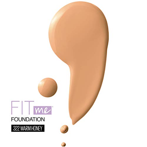 Maybelline New York Fit Me Dewy + Smooth Foundation, 2 contagem, 322 Mel quente