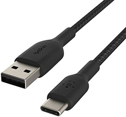 Cabo USB-C de 6,6ft de 6,6ft, aumento do cabo USB-C para USB, cabo USB tipo C, compatível com Samsung Galaxy S23, S23+, Note20, Pixel 6, Pixel 7, iPad Pro, Nintendo Switch e mais-Black