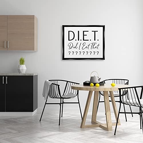 Stuell Industries Diets Witty Diet Food Frase Casual Typography Sign, Design by com letras e revestidas