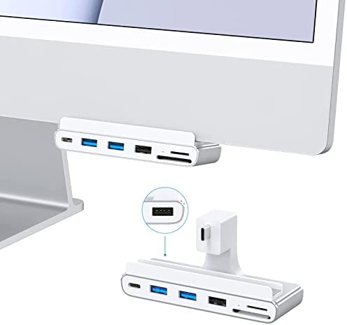 Gewokliy USB C Hub para IMAC 24 polegadas, 7 em 1 USB C Hub, USB 3.0 5Gbps, SD/TF Card Reader, Estação de encaixe USB C para 2021 IMAC 24 polegadas