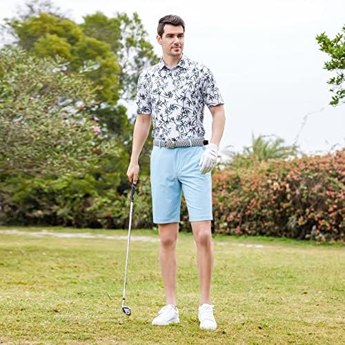 Camisas de golfe para homens Desempenho seco Desempenho de umidade Impressão Casual casual de manga curta Camisa pólo
