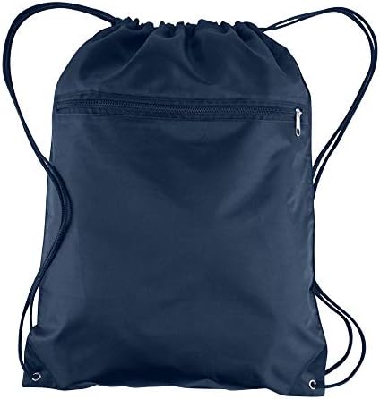 Mochilas Bagzdepot Backpacks a granel - 12 pacote - sacos de cordão de poliéster personalizáveis ​​no atacado com bolso
