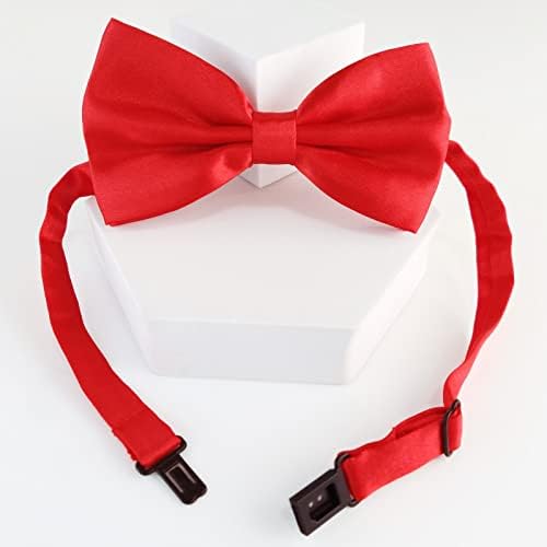 Koomox Red Bow para cachorro, colarinho de gravata arco ajustável para cães para cães médios e grandes gatos animais