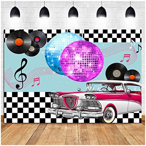 Voltar para o tema do tempo dos anos 50, pano de fundo dos anos 50 Retro Diner time rock rock rock clássico crazy dança vintage baile foto de fundo sobremesas