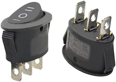 Chave de balanço Zaahh 3 pinos SPDT ON-OFF-ON 3 Position Boat Rocker Switch 10A 125VAC 6A 250VAC