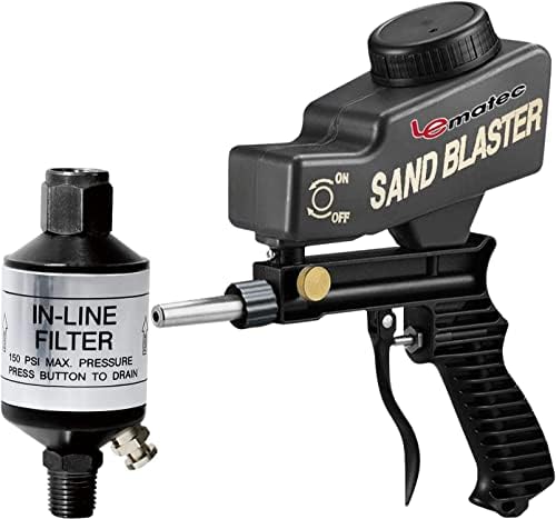 Kit de pistola de blaster de areia e pacote de filtro embutido do compressor de ar