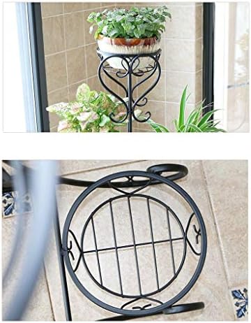 MKKM Plant Stand Stand European Iron de ferro Europeu Multi-camadas Stand Stand Stand Sala de estar Interior Geranium